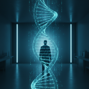 Una persona con auriculares en un centro de llamadas, sonriendo y mirando una pantalla de ordenador.