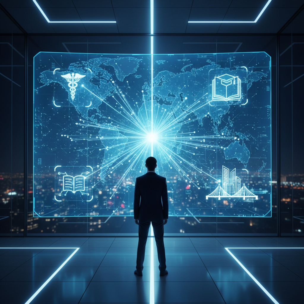 Hombre con gafas y camisa de cuadros trabajando concentrado en un portátil en una cafetería luminosa con una taza de café al lado.