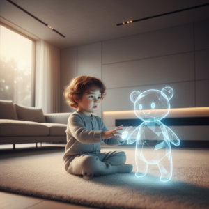 Un hombre con gafas y barba sonríe mientras usa un ordenador portátil en un entorno de oficina o estudio, con una estantería al fondo.