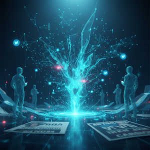 Una persona usando un ordenador portátil de alta tecnología con múltiples pantallas y un teclado ergonómico en un entorno de oficina moderno.