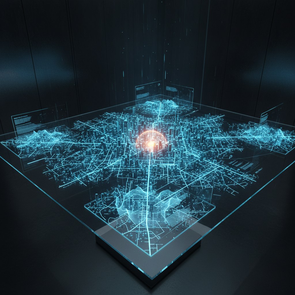 Pizza redonda con pepperoni, champiñones y pimientos sobre una tabla de madera.