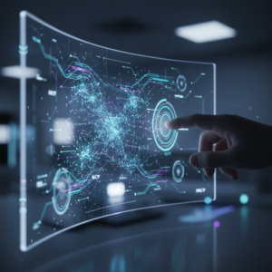 Una mano sostiene una tarjeta de crédito con chip sobre la pantalla de un smartphone que muestra una aplicación de pago.