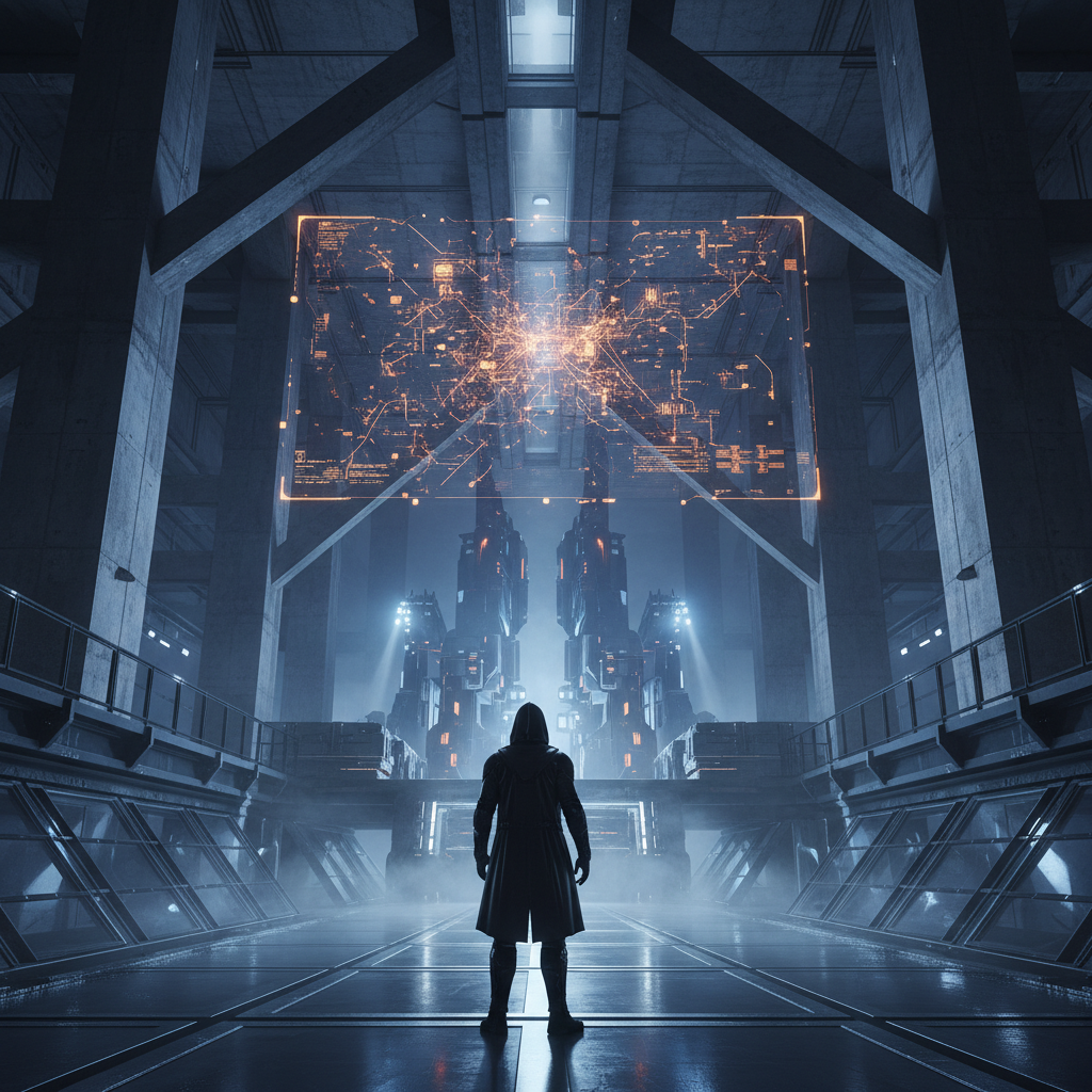 Mujer sonriendo y señalando con el dedo a la cámara, vestida con una chaqueta acolchada azul y una camiseta a rayas.