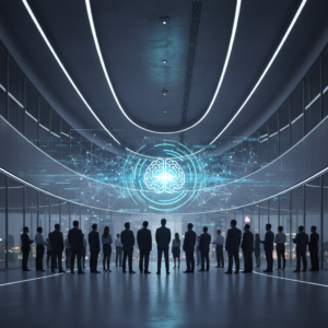 Mano sosteniendo un smartphone con el logo de ChatGPT en la pantalla.