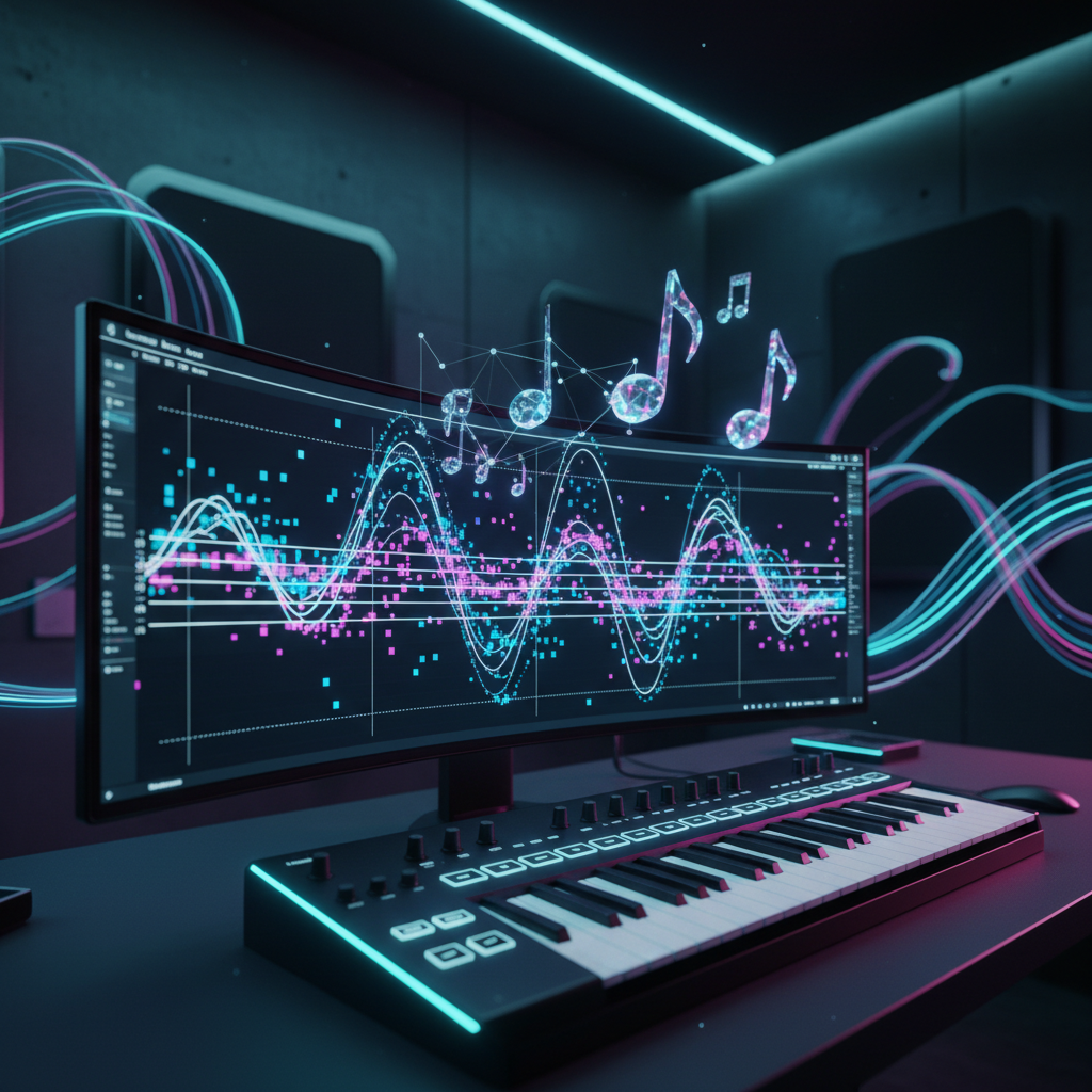 Una fresa roja y brillante con su tallo verde y hojas, mostrando las semillas visibles en su superficie, sobre un fondo suavemente desenfocado.