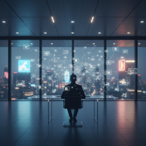 Manos sosteniendo un smartphone con la pantalla en blanco.