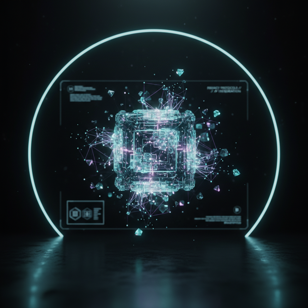 Una mano sostiene un smartphone con la pantalla en blanco y luminosa. El fondo está desenfocado con tonos claros.