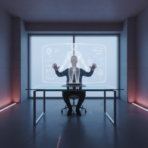 Persona en un entorno industrial con casco de seguridad y chaleco reflectante, observando un proceso en una fábrica.}