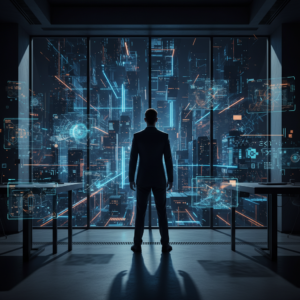 Una persona sentada en un escritorio escribiendo en el teclado de un ordenador portátil.